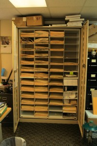 Herbarium cabinet - opened