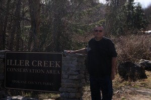 Bill at Iller Creek Trailhead Entrance